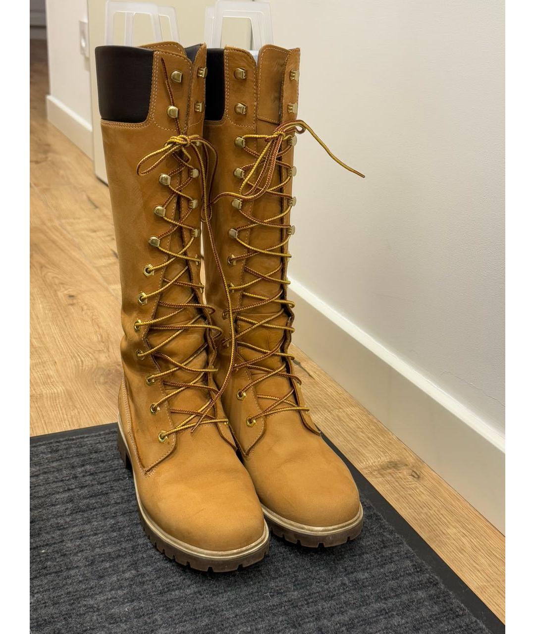 TIMBERLAND Горчичные нубуковые сапоги, фото 2