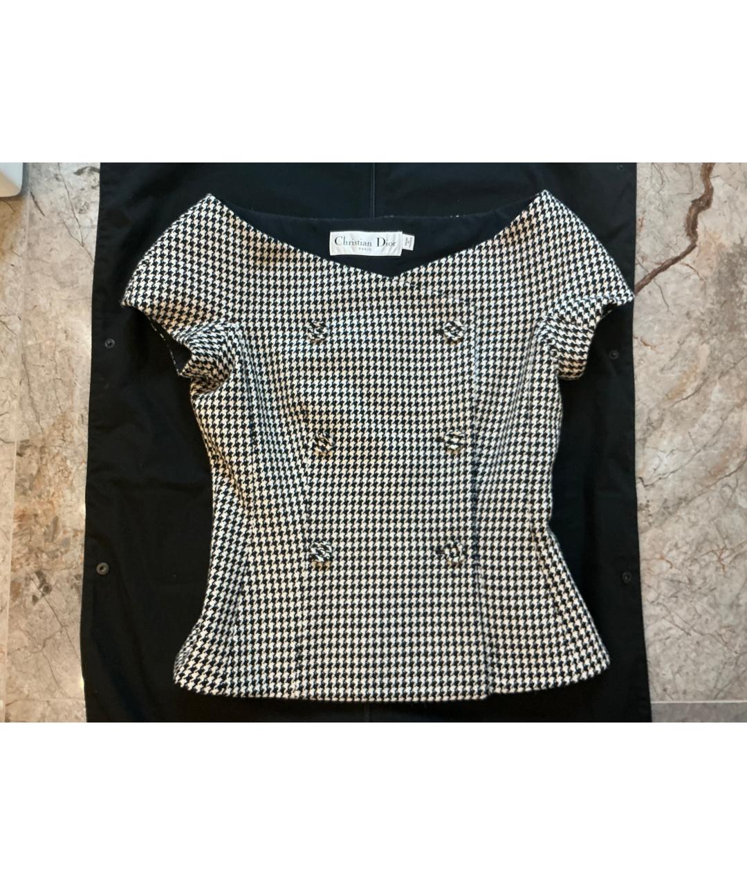 CHRISTIAN DIOR Серый шерстяной жакет/пиджак, фото 2