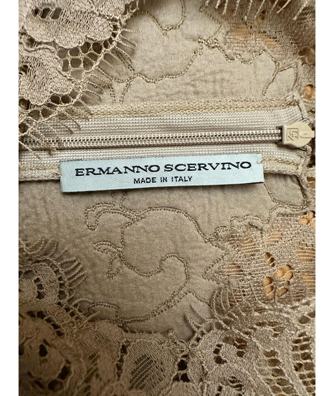 ERMANNO SCERVINO Бежевый шерстяной костюм с юбками, фото 7