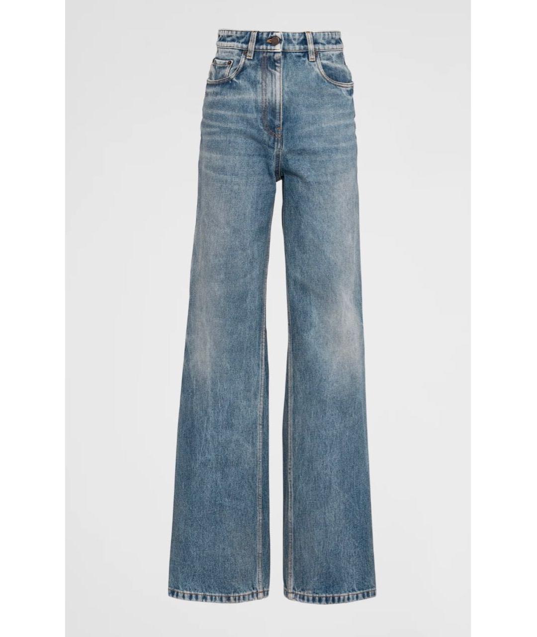 PRADA Синие хлопковые джинсы клеш, фото 6