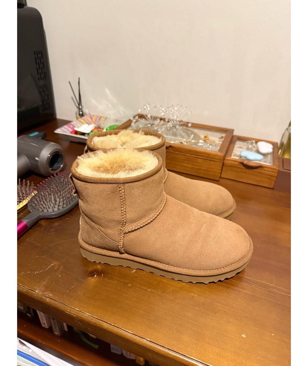 UGG AUSTRALIA Коричневые замшевые сапоги, фото 6