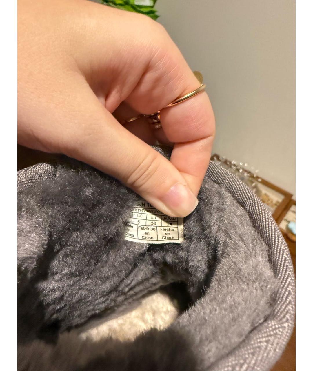 UGG AUSTRALIA Антрацитовые замшевые сапоги, фото 5