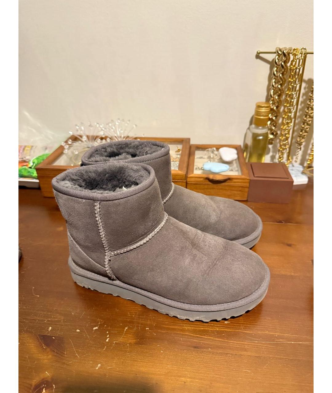 UGG AUSTRALIA Антрацитовые замшевые сапоги, фото 3