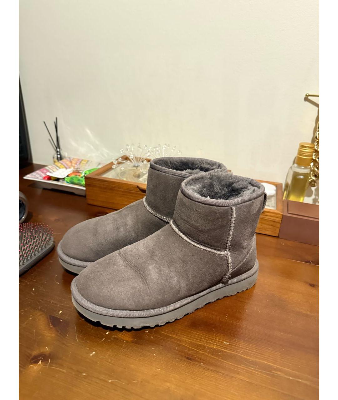 UGG AUSTRALIA Антрацитовые замшевые сапоги, фото 7