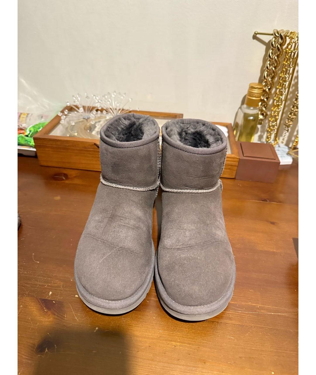 UGG AUSTRALIA Антрацитовые замшевые сапоги, фото 2