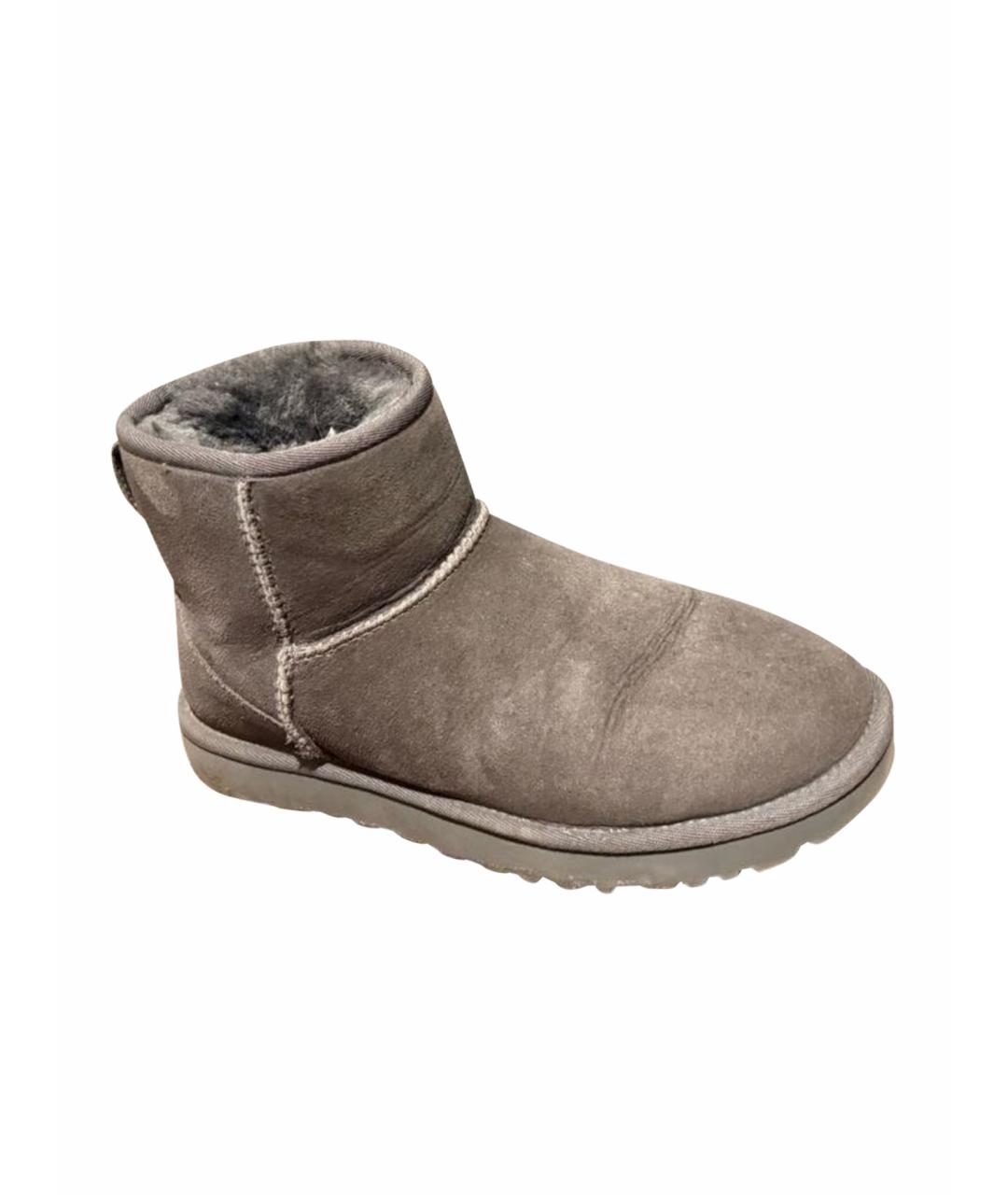 UGG AUSTRALIA Антрацитовые замшевые сапоги, фото 1