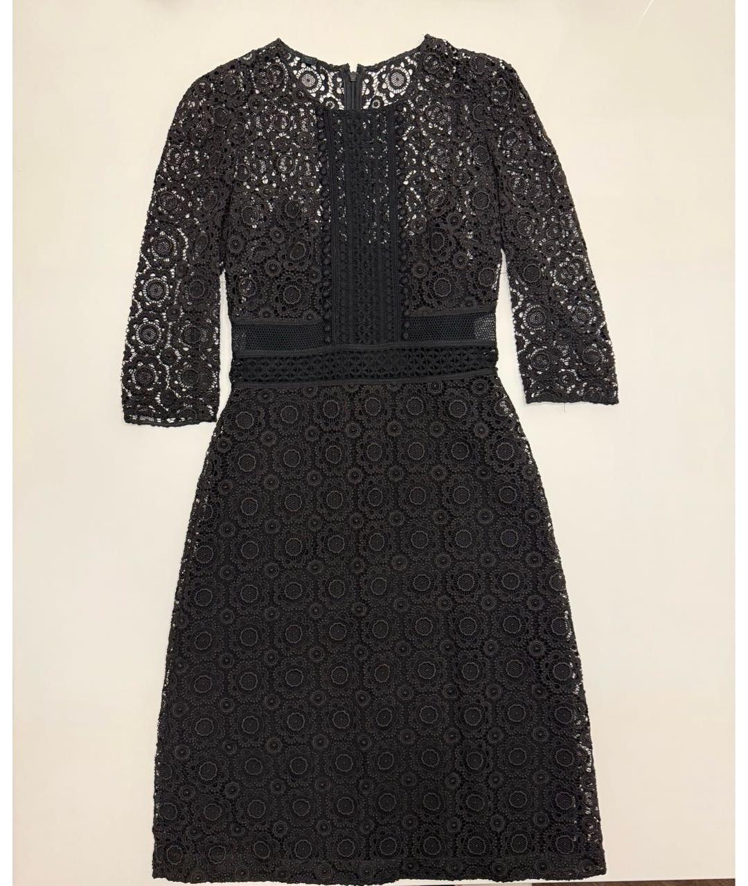 BURBERRY Черное хлопковое коктейльное платье, фото 8