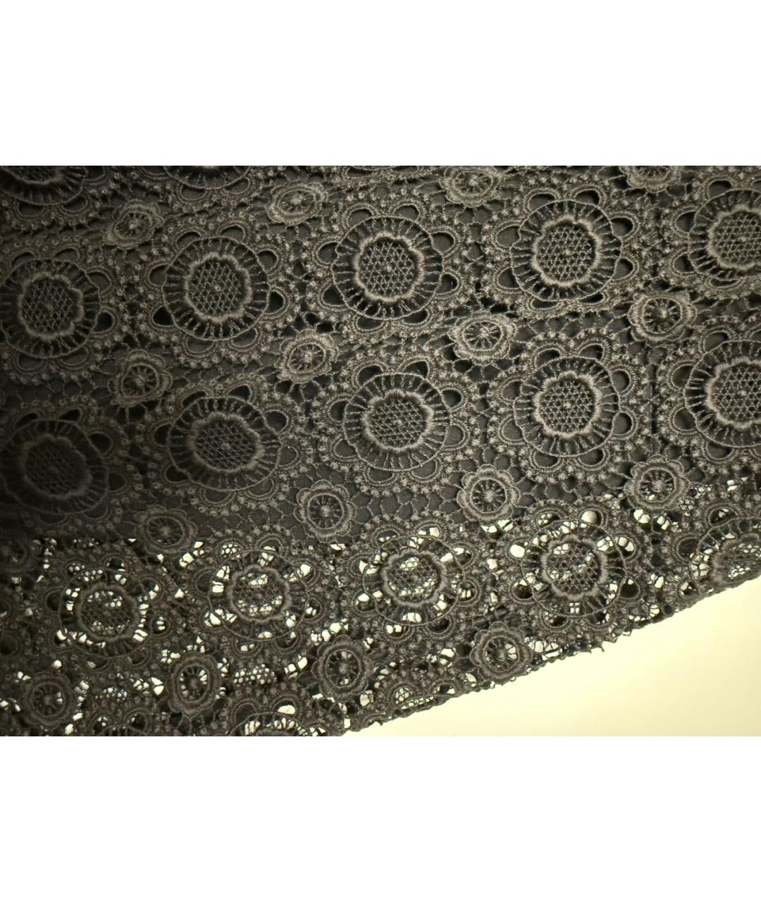 BURBERRY Черное хлопковое коктейльное платье, фото 7