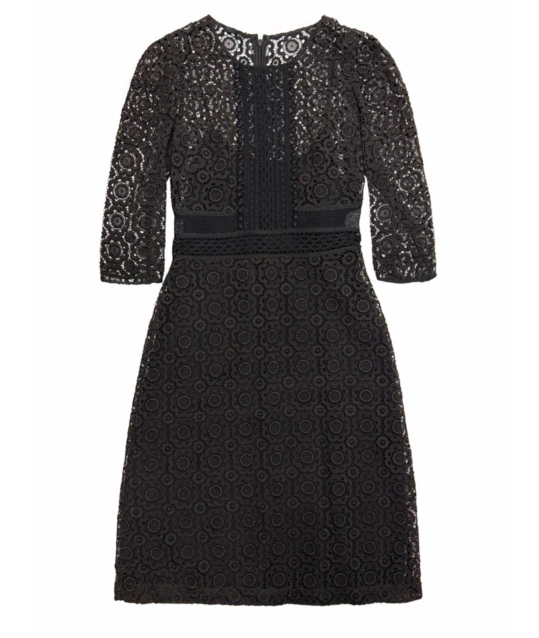 BURBERRY Черное хлопковое коктейльное платье, фото 1