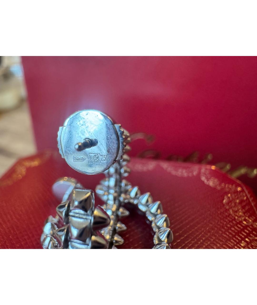 CARTIER Белые серьги из белого золота, фото 6