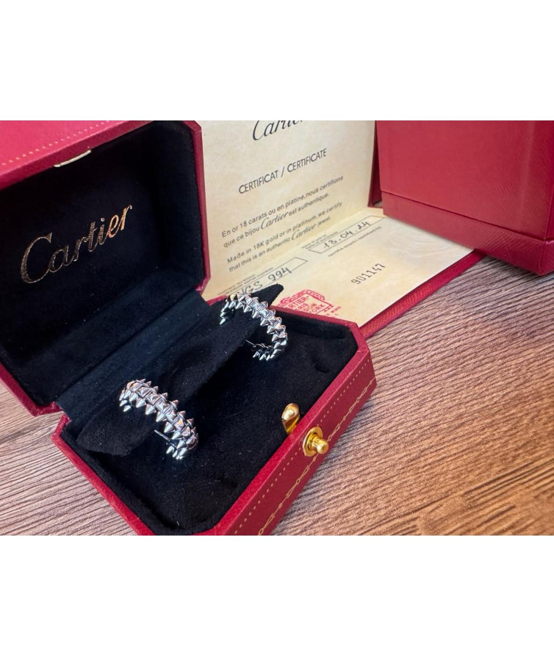 CARTIER Белые серьги из белого золота, фото 4
