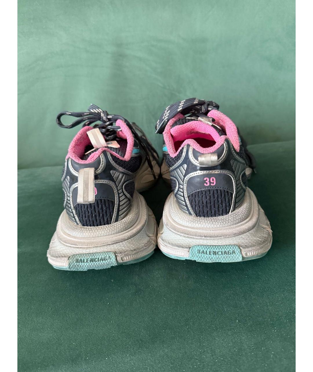 BALENCIAGA Антрацитовые текстильные кроссовки, фото 4