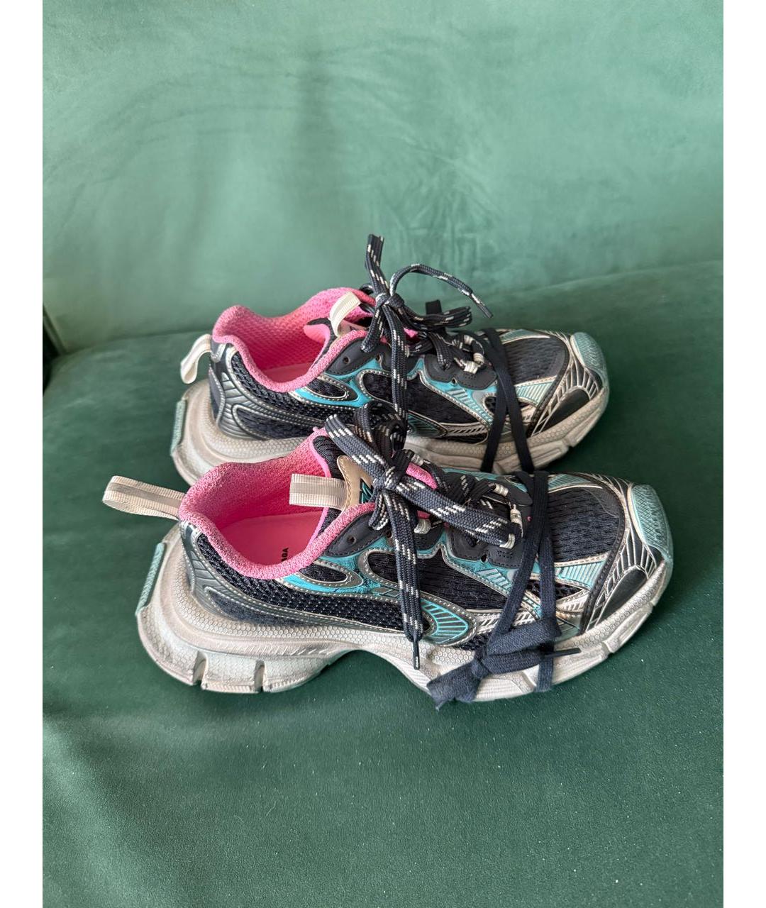 BALENCIAGA Антрацитовые текстильные кроссовки, фото 5