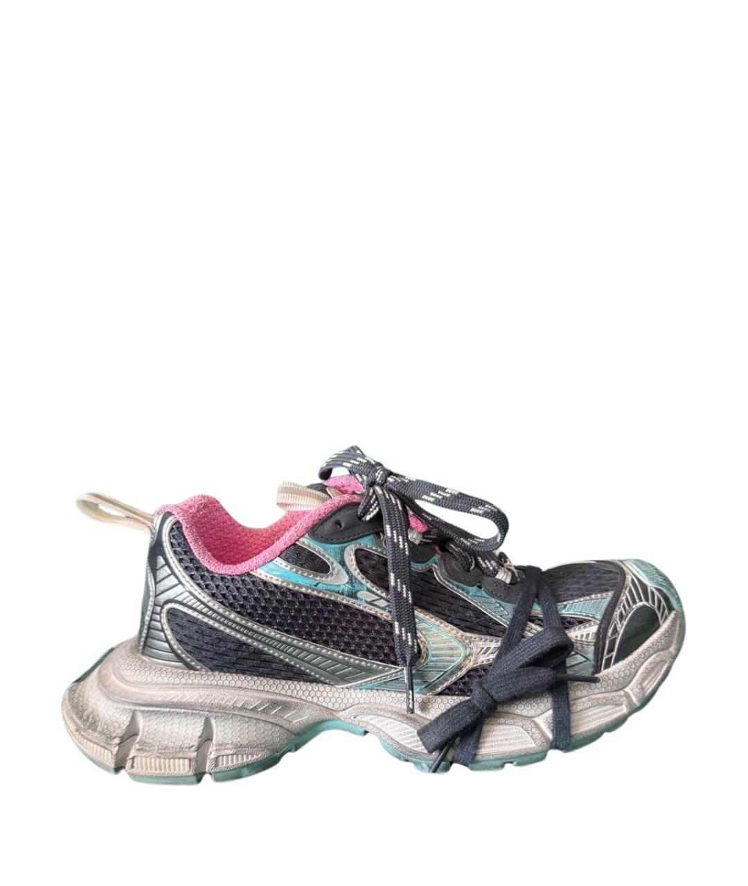 BALENCIAGA Антрацитовые текстильные кроссовки, фото 1