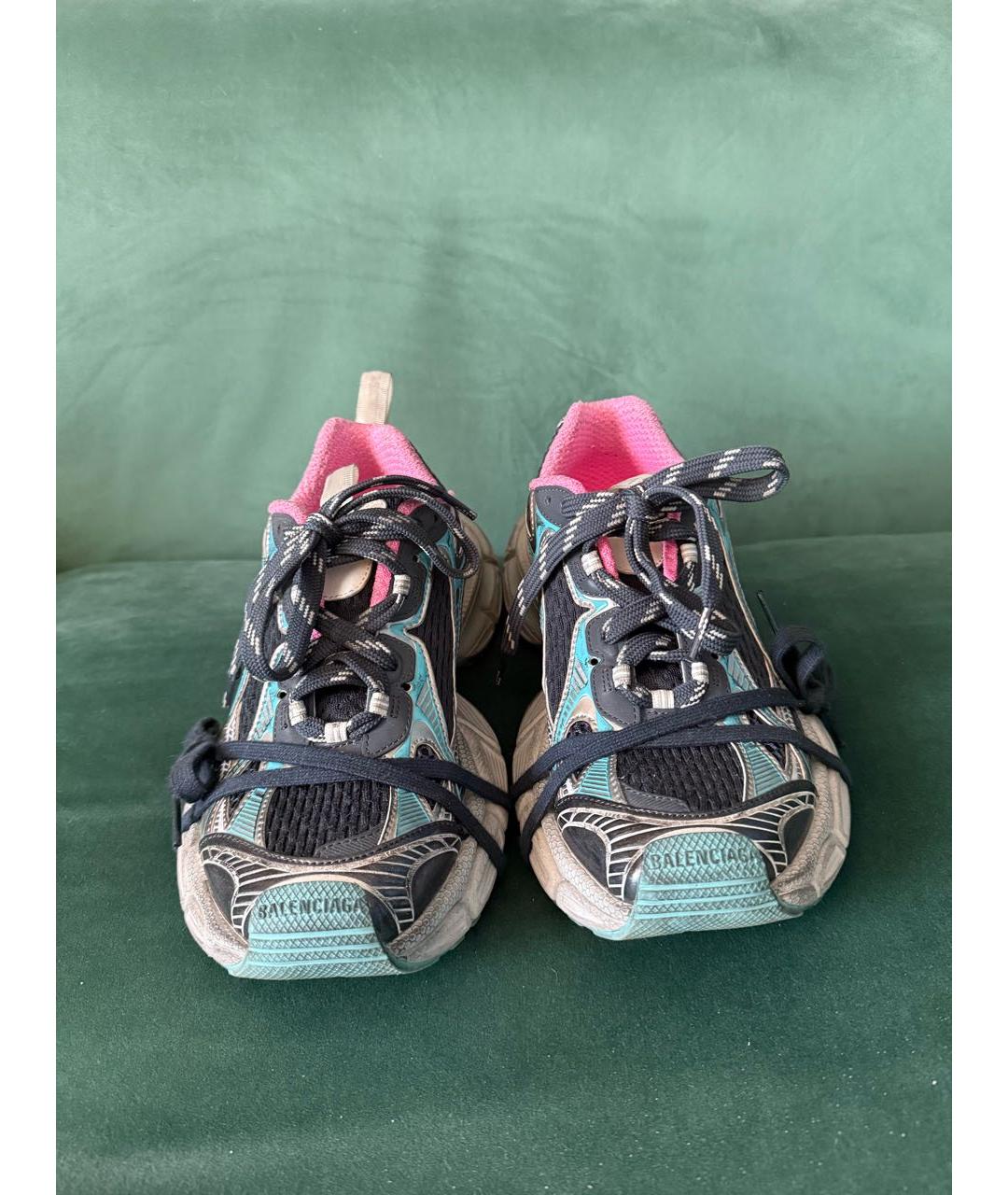 BALENCIAGA Антрацитовые текстильные кроссовки, фото 3