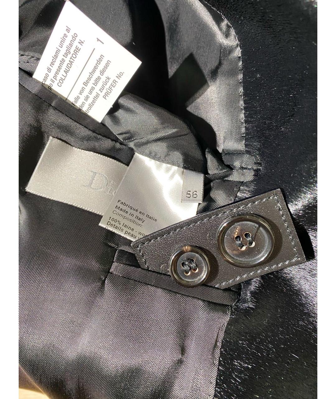 CHRISTIAN DIOR Черный шерстяной жакет/пиджак, фото 6