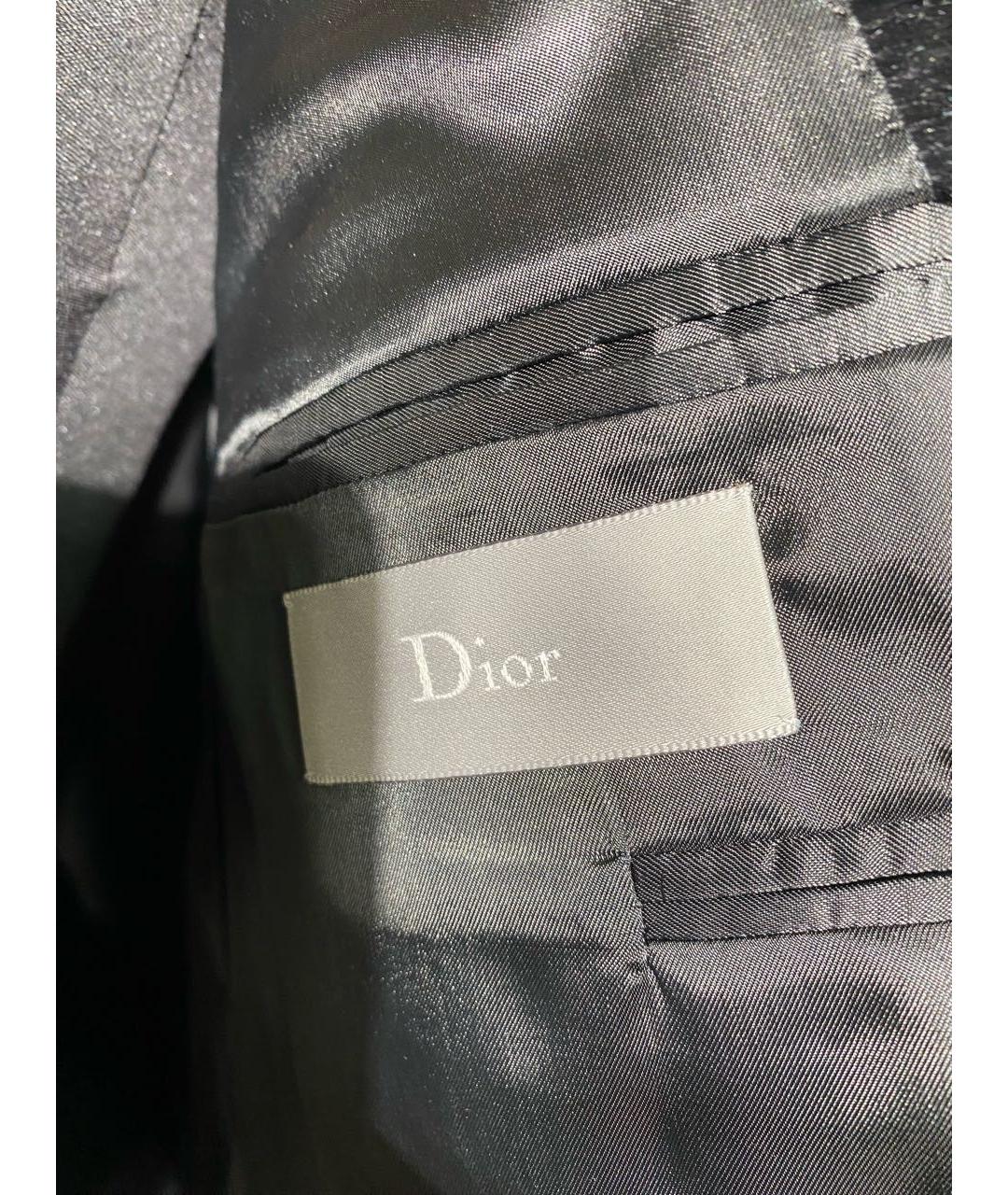 CHRISTIAN DIOR Черный шерстяной жакет/пиджак, фото 5
