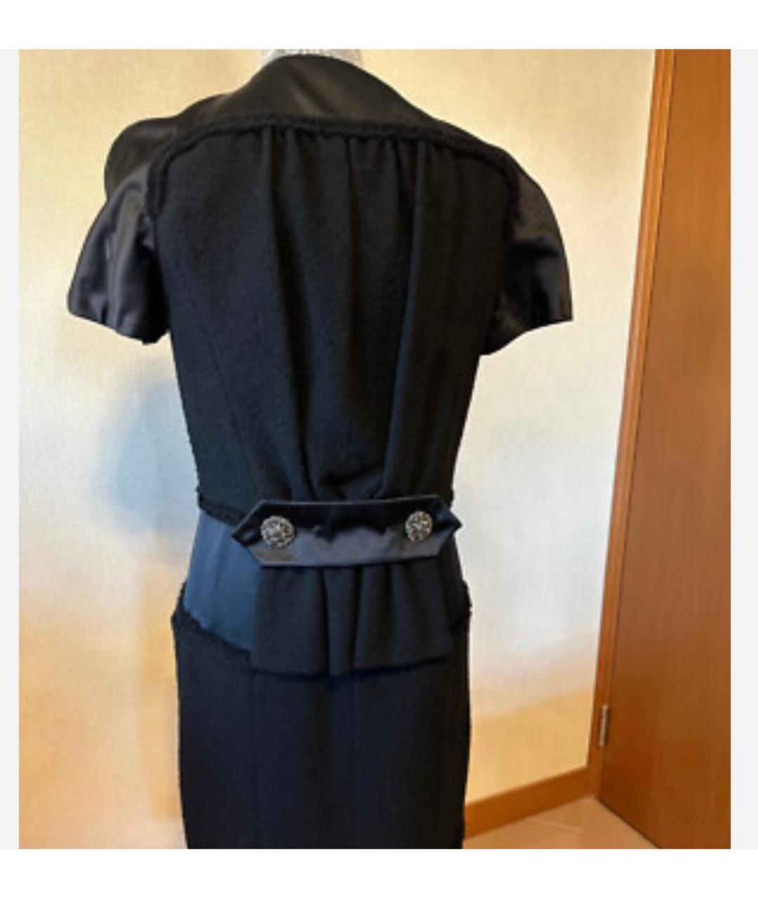 CHANEL Черное твидовое повседневное платье, фото 2