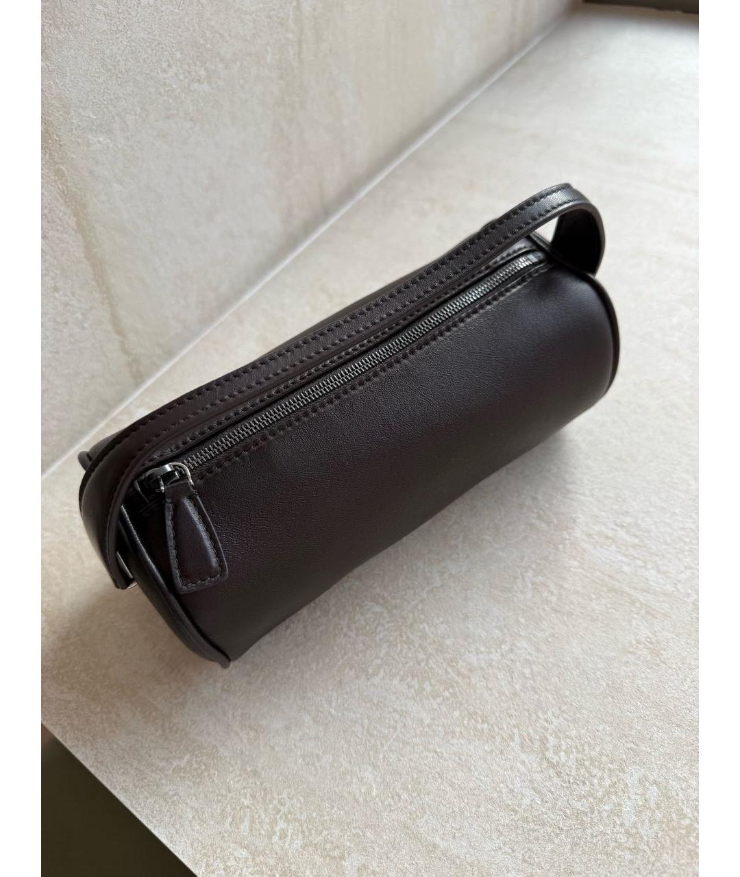 THE ROW Коричневая кожаная сумка с короткими ручками, фото 2