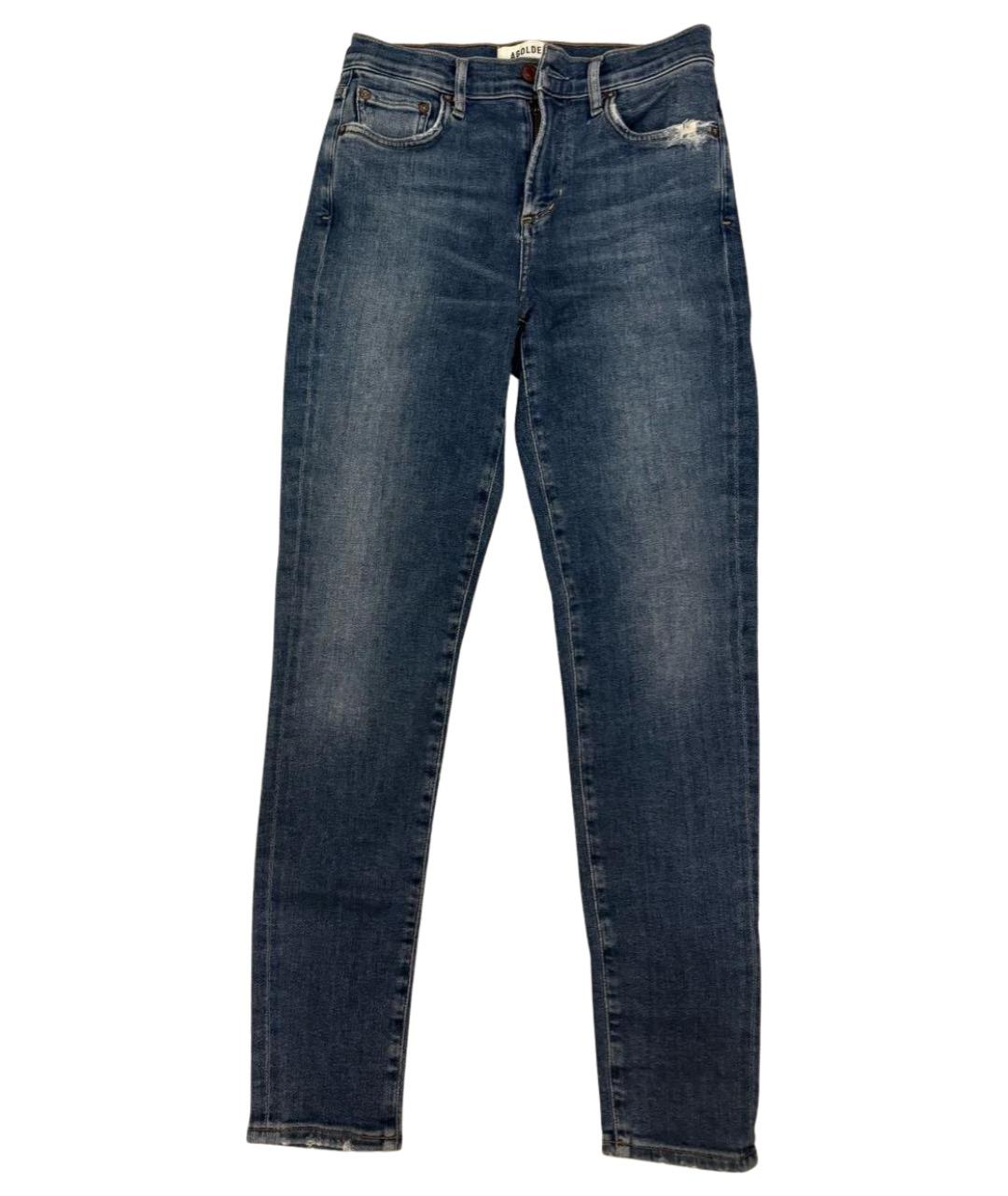 AGOLDE Синие хлопковые джинсы слим, фото 1