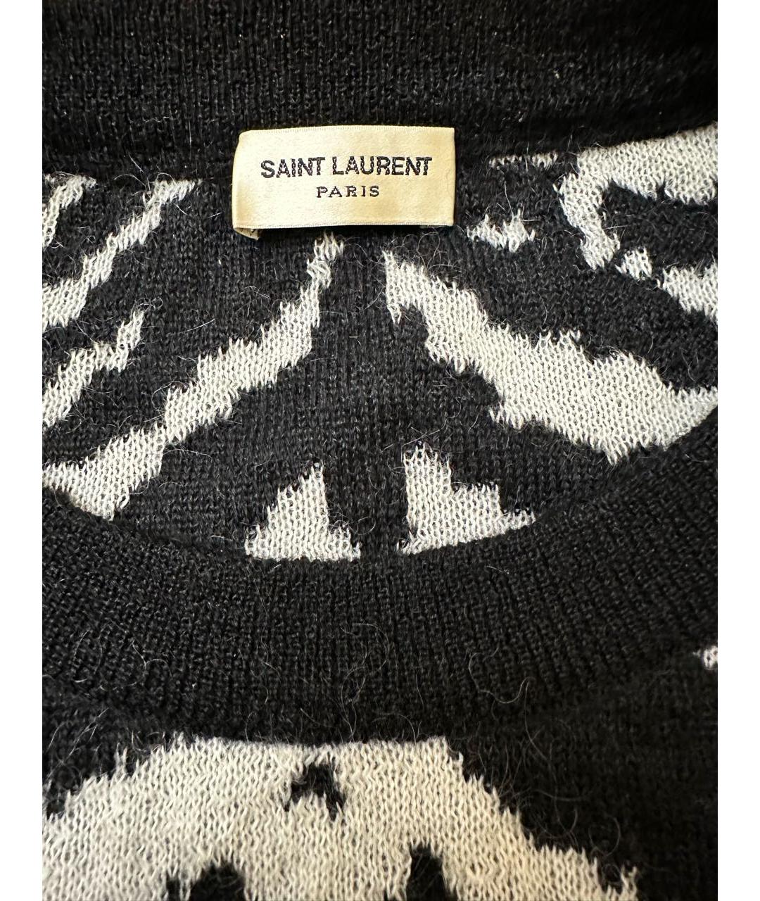 SAINT LAURENT Черный шерстяной джемпер / свитер, фото 3