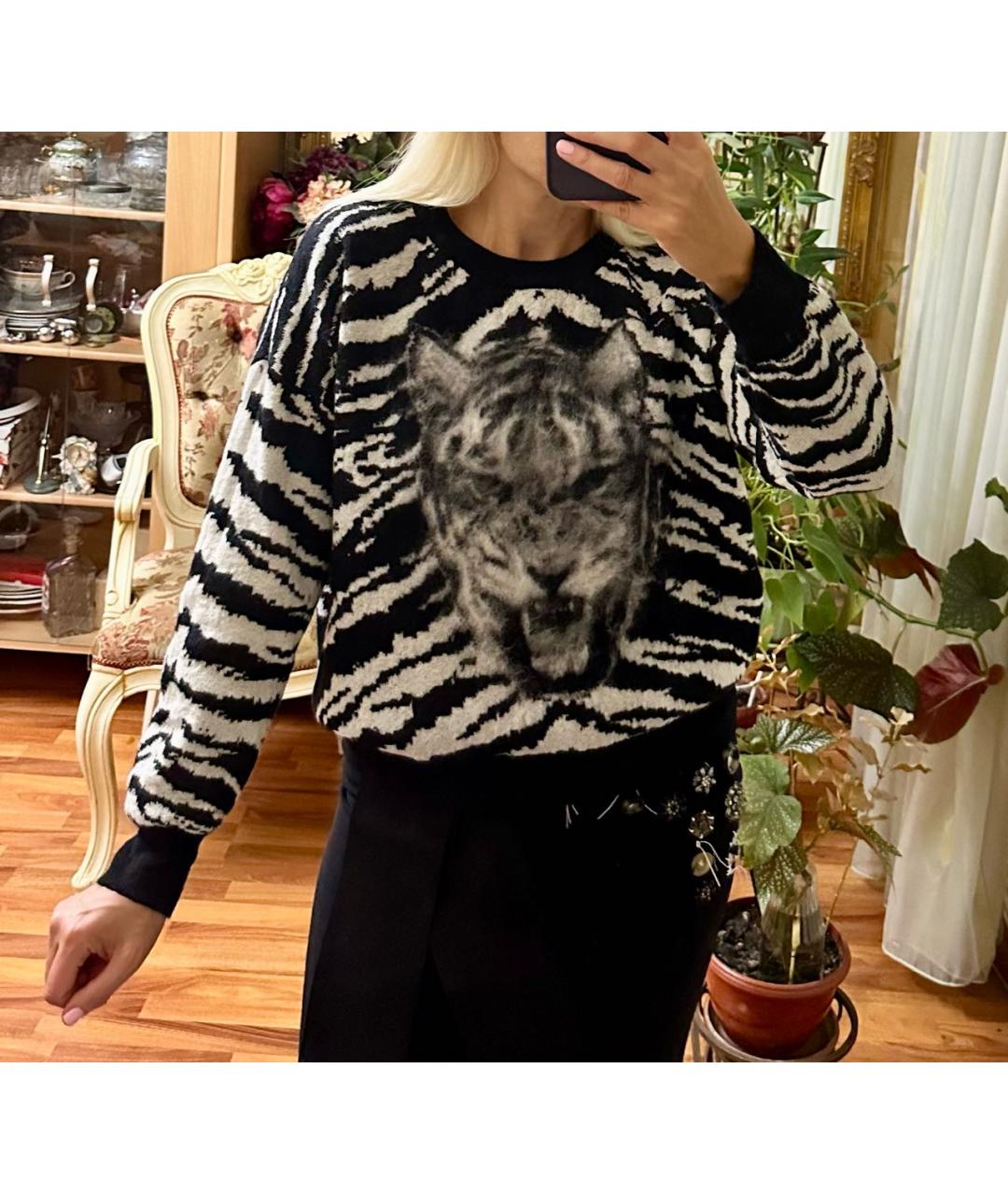 SAINT LAURENT Черный шерстяной джемпер / свитер, фото 7