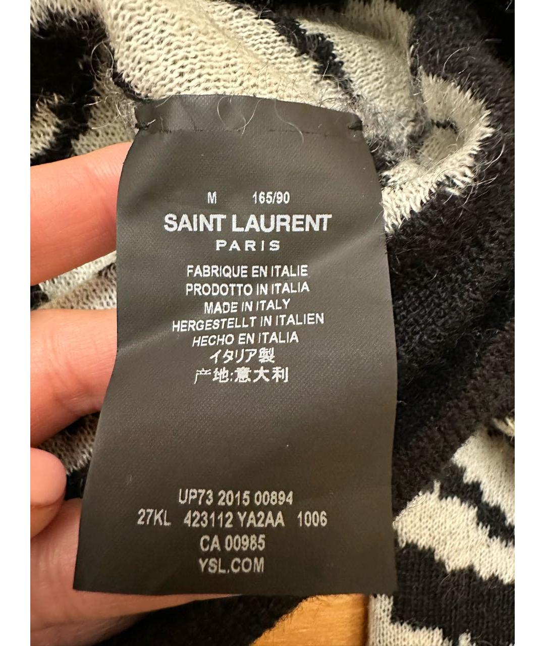 SAINT LAURENT Черный шерстяной джемпер / свитер, фото 5