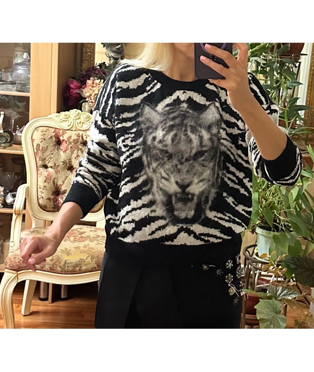 SAINT LAURENT Черный шерстяной джемпер / свитер, фото 8