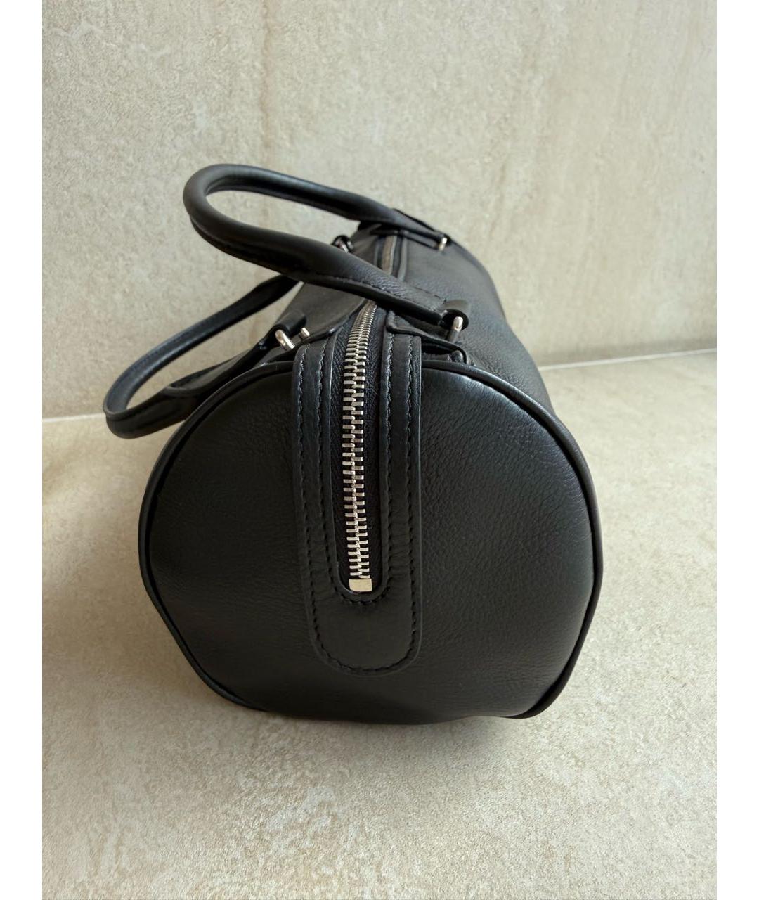 THE ROW Черная кожаная сумка с короткими ручками, фото 7