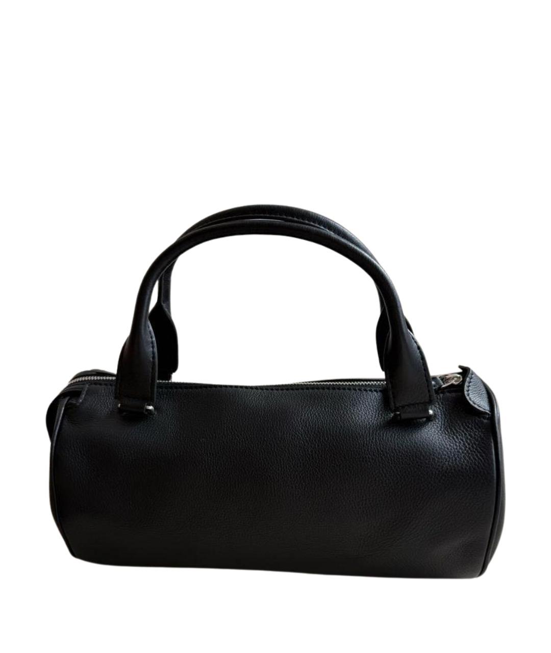 THE ROW Черная кожаная сумка с короткими ручками, фото 1