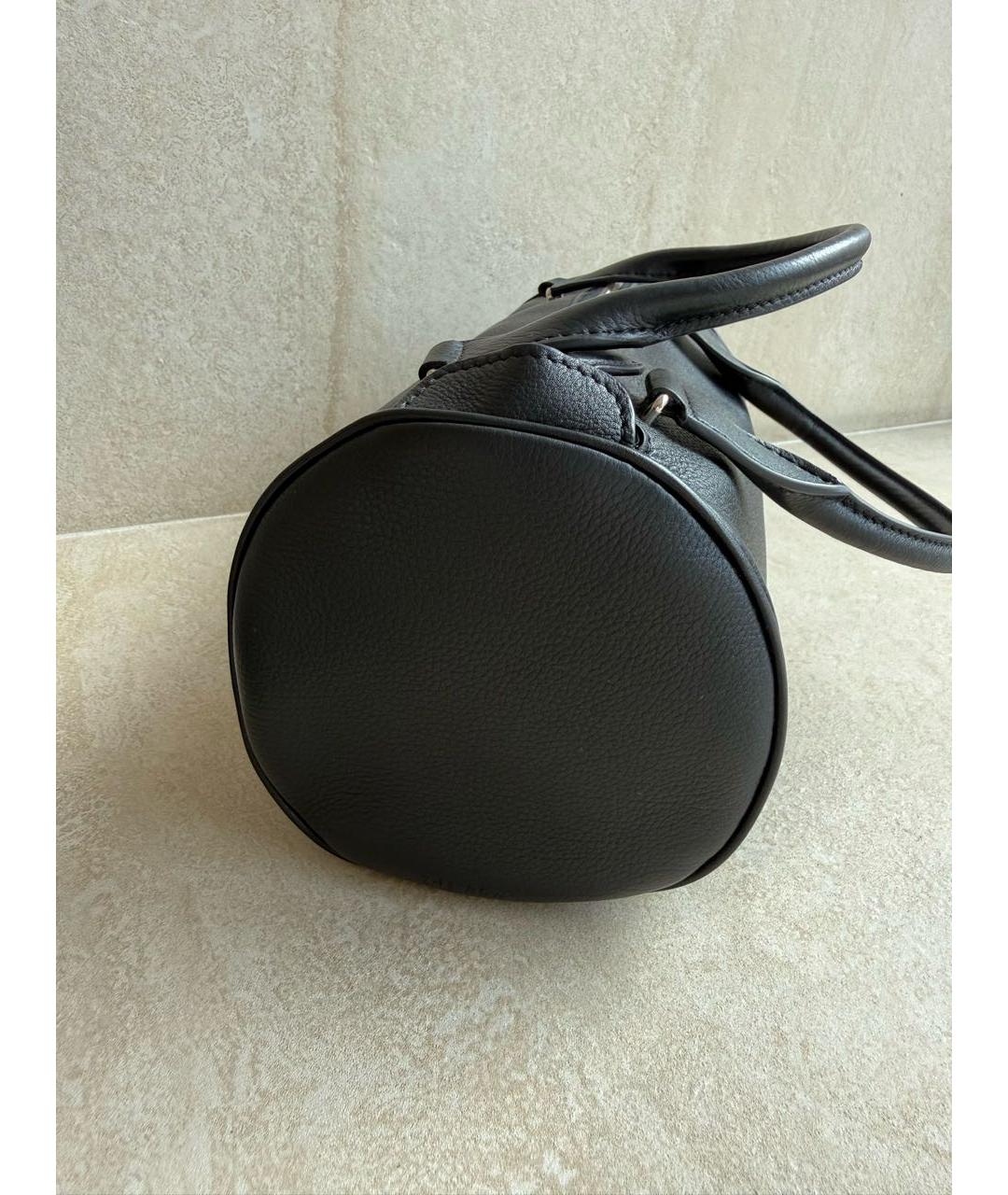 THE ROW Черная кожаная сумка с короткими ручками, фото 2