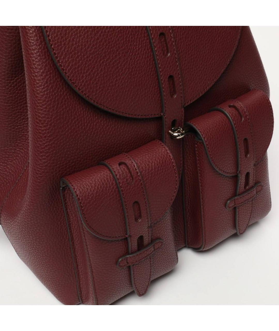 FURLA Бордовый кожаный рюкзак, фото 3