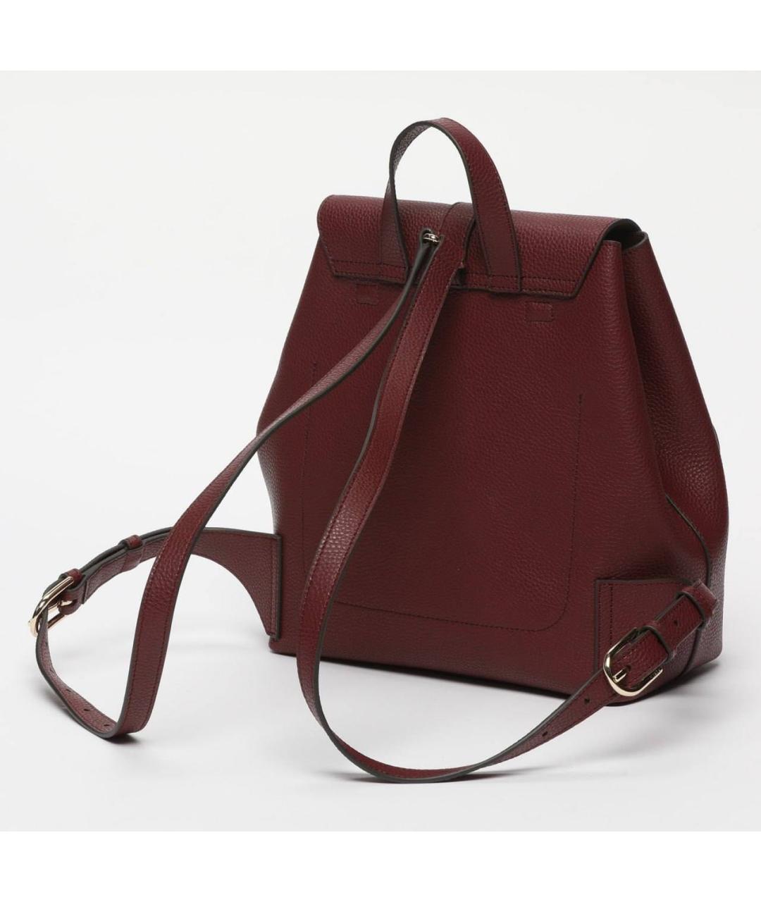 FURLA Бордовый кожаный рюкзак, фото 2