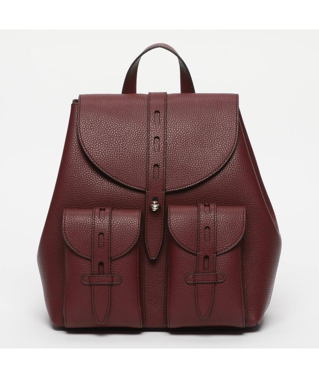 FURLA Бордовый кожаный рюкзак, фото 5