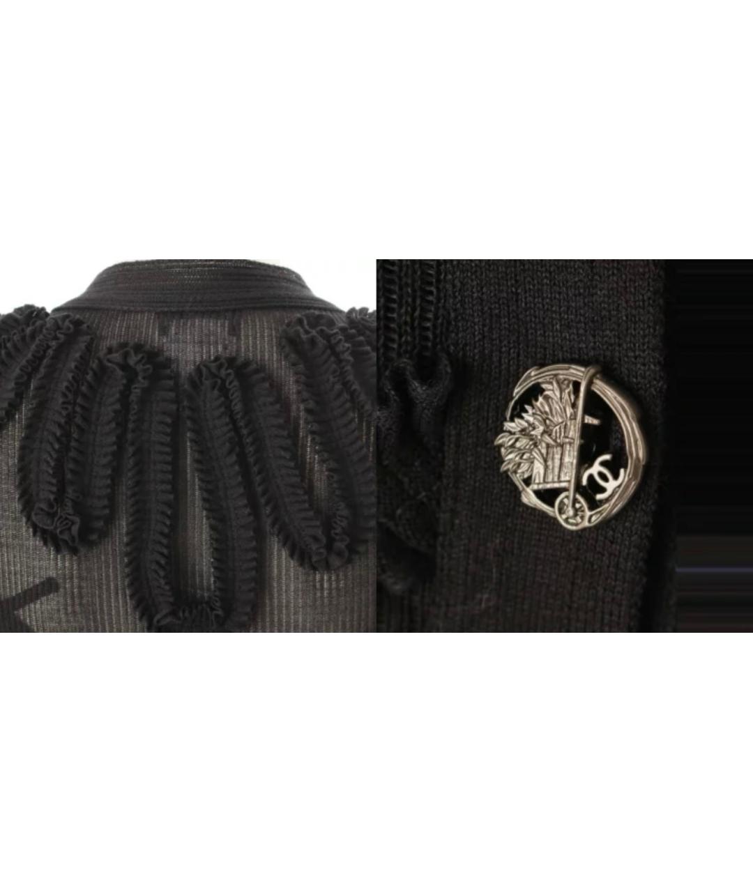 CHANEL Черное хлопковое повседневное платье, фото 6