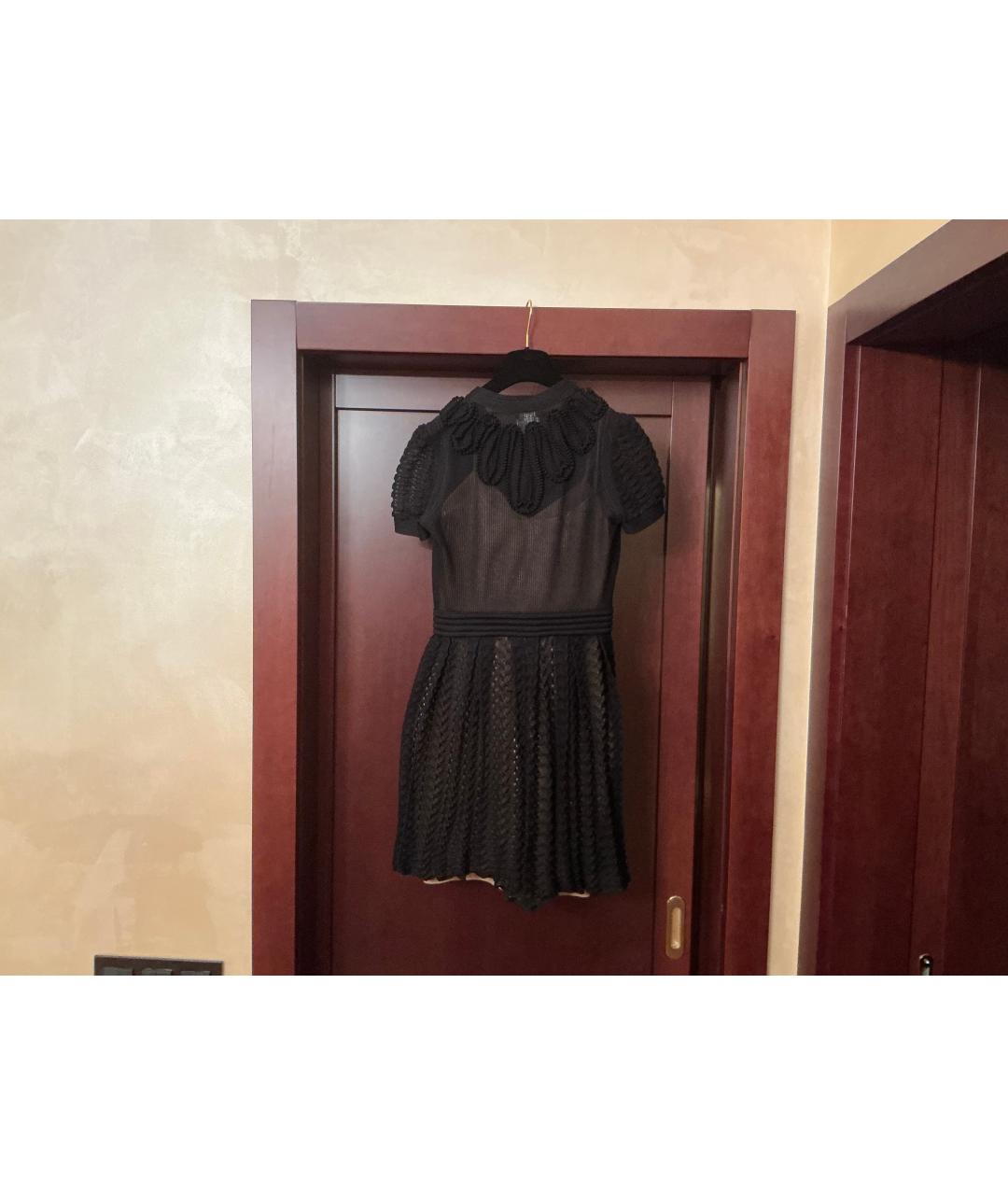 CHANEL Черное хлопковое повседневное платье, фото 2