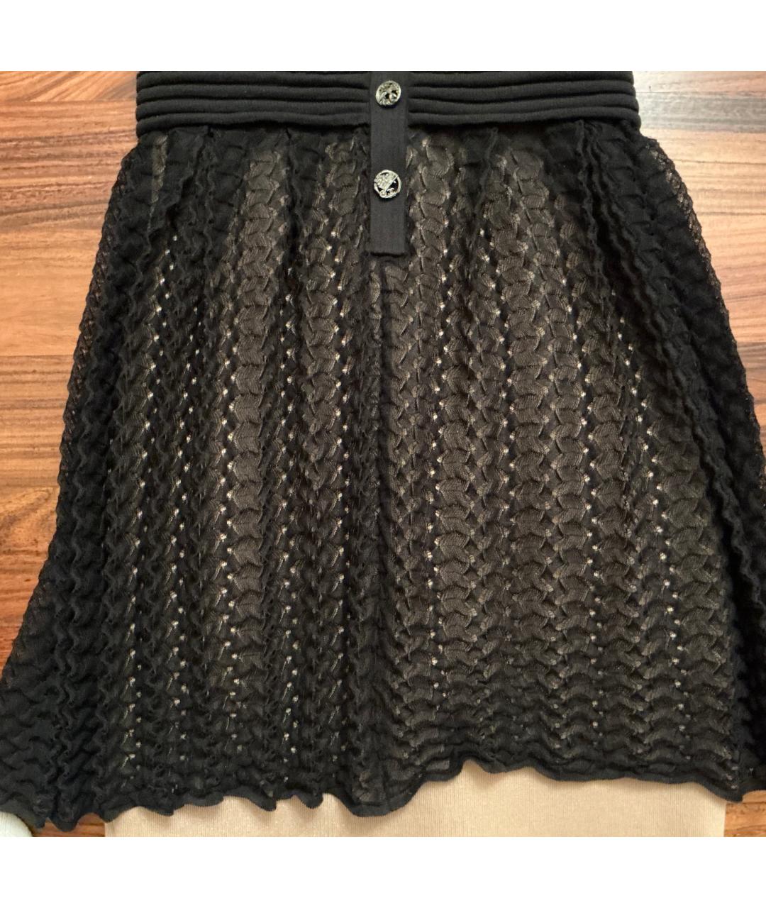 CHANEL Черное хлопковое повседневное платье, фото 5