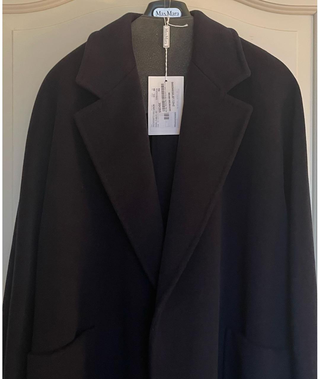 MAX MARA Темно-синее шерстяное пальто, фото 2