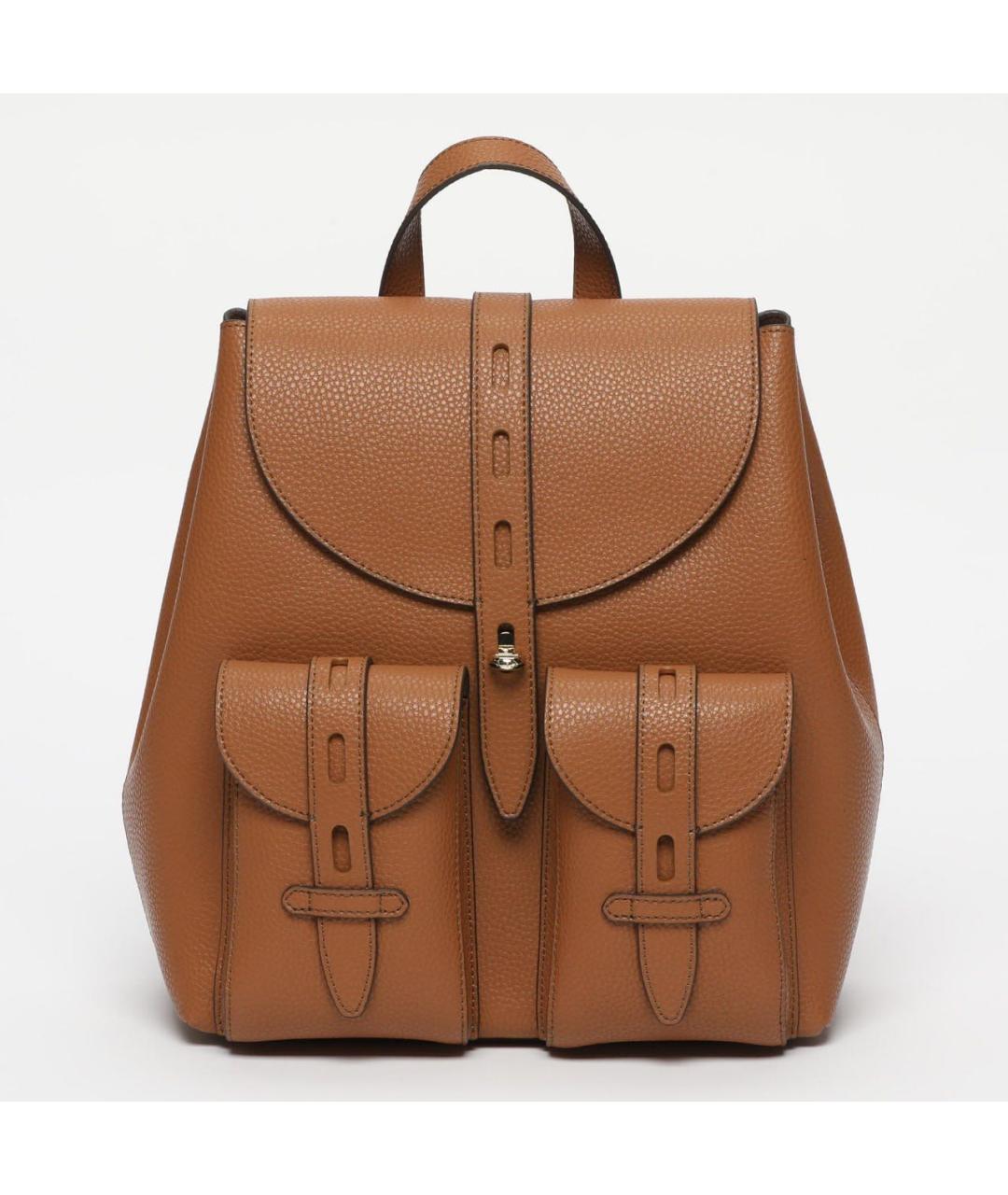 FURLA Коричневый кожаный рюкзак, фото 5