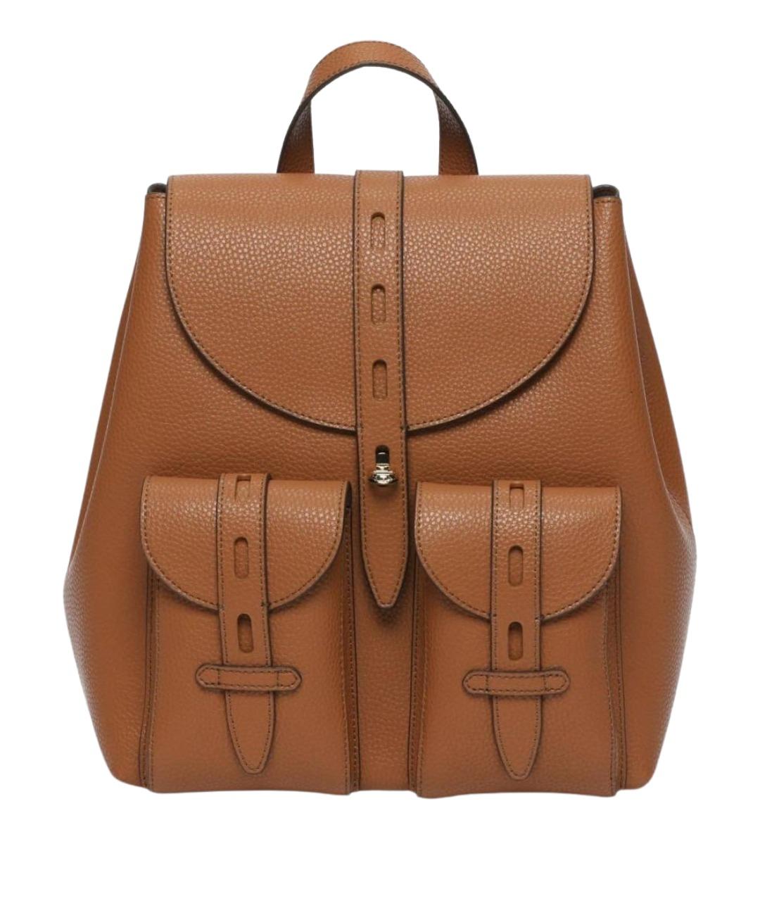 FURLA Коричневый кожаный рюкзак, фото 1