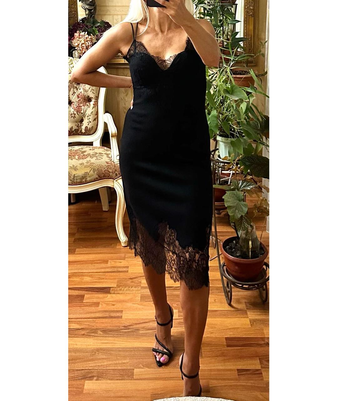 ERMANNO SCERVINO Черное шелковое коктейльное платье, фото 8