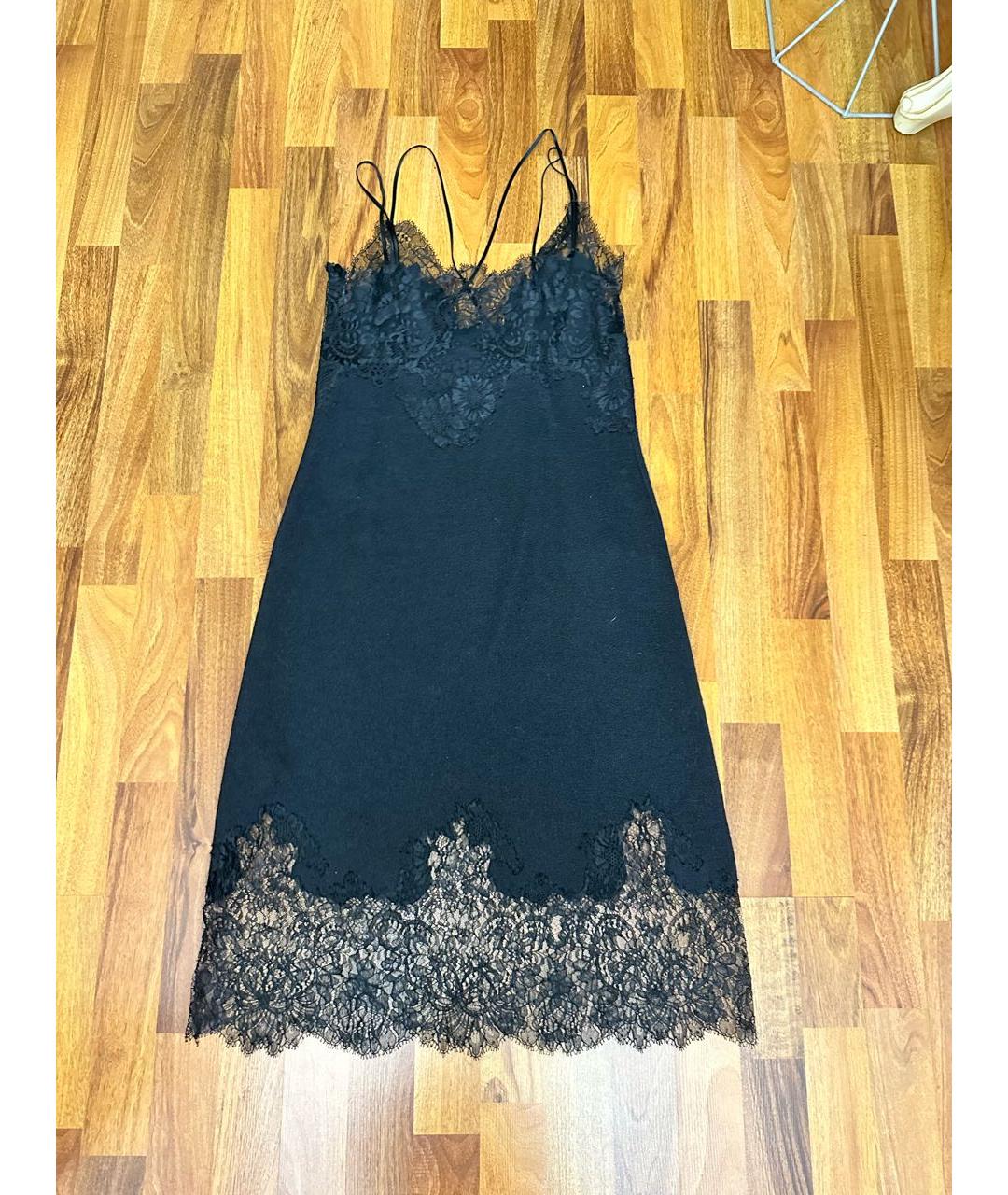 ERMANNO SCERVINO Черное шелковое коктейльное платье, фото 2