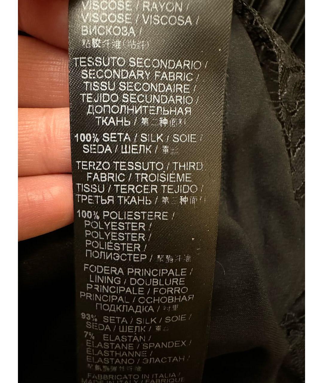 ERMANNO SCERVINO Черное шелковое вечернее платье, фото 6