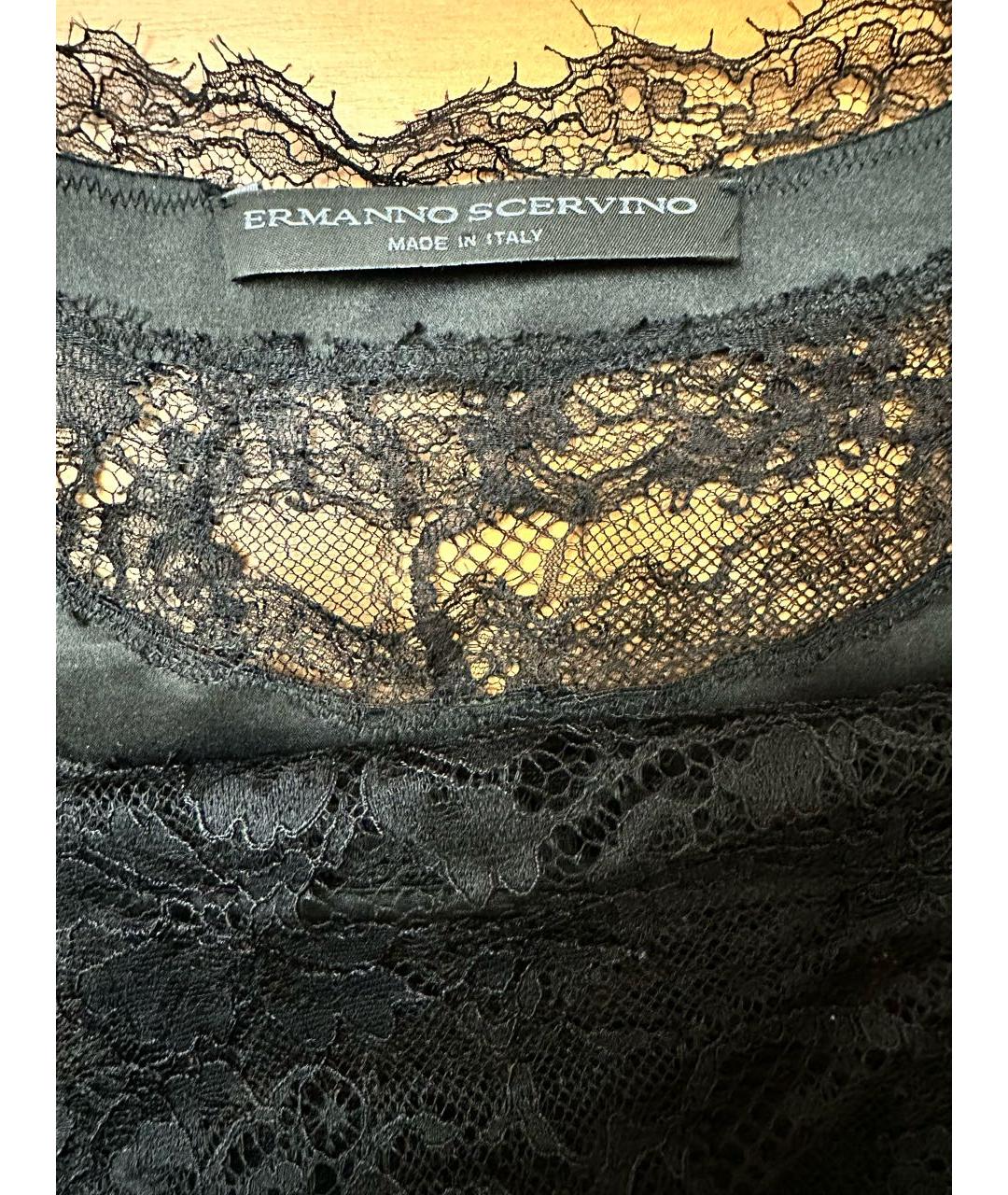 ERMANNO SCERVINO Черное шелковое вечернее платье, фото 3