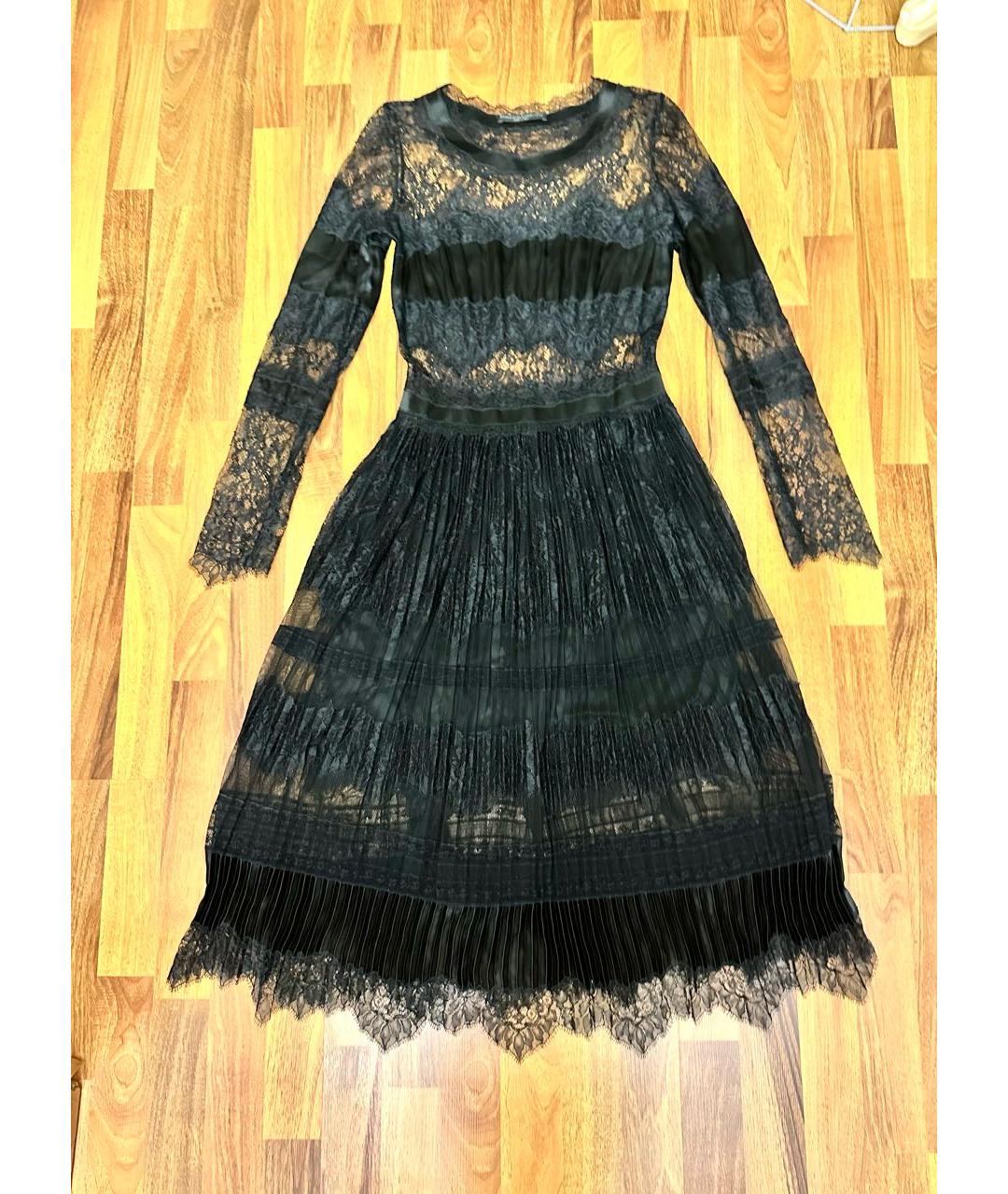 ERMANNO SCERVINO Черное шелковое вечернее платье, фото 9