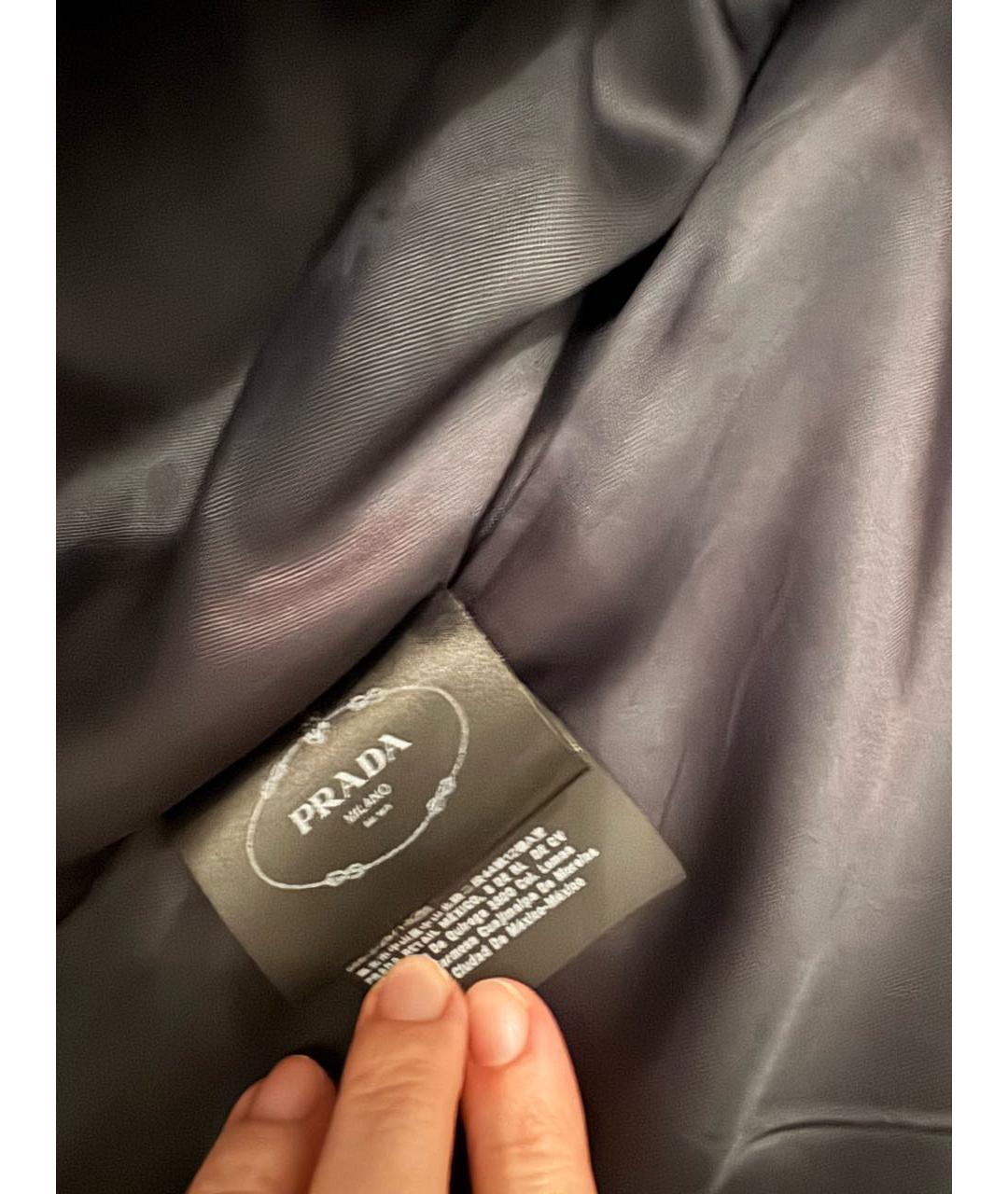 PRADA Черная кожаная куртка, фото 4