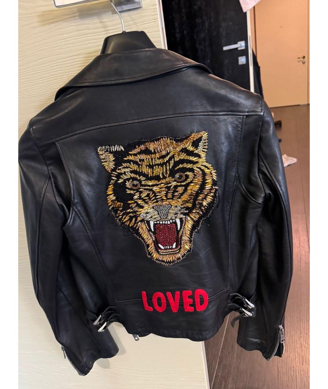 GUCCI Черная кожаная куртка, фото 3