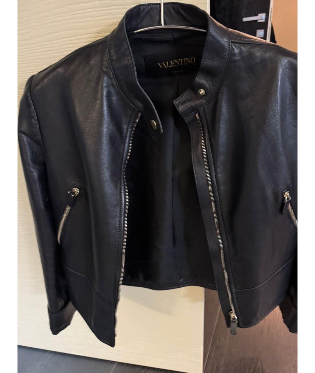 VALENTINO Черная кожаная куртка, фото 6