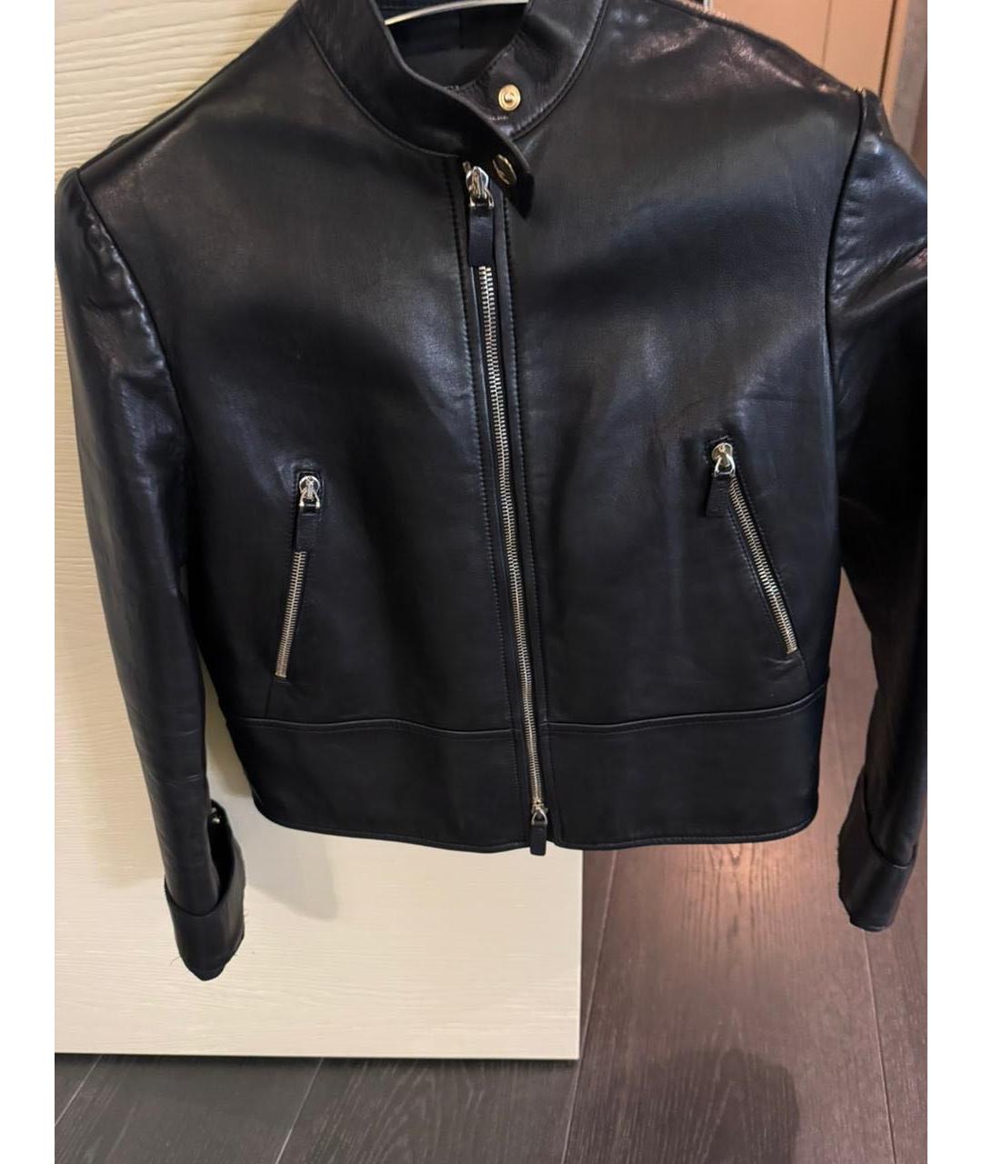 VALENTINO Черная кожаная куртка, фото 9