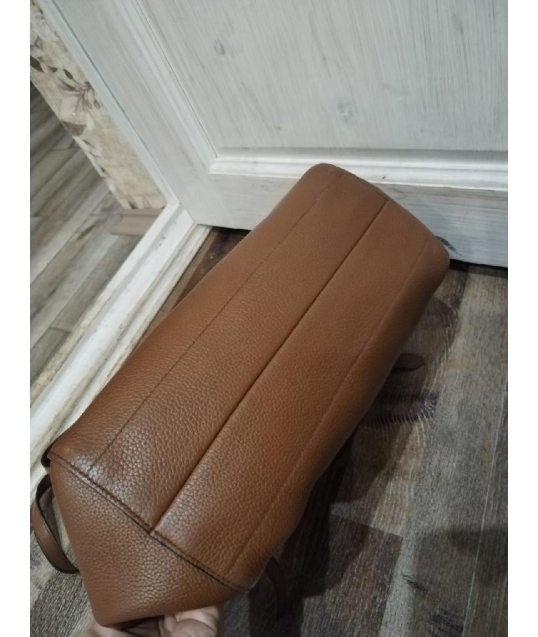 PRADA Коричневая кожаная сумка через плечо, фото 4